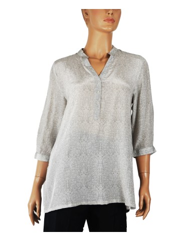 Short Silk Shirt - Grey creeper 