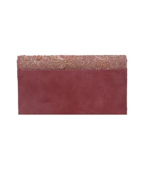 Ashika Wallet - Dusty Pink Embroidered 