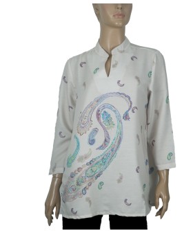 Casual Kurti - Beige Paisley