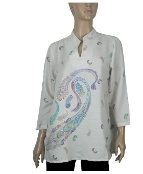 Casual Kurti - Beige Paisley