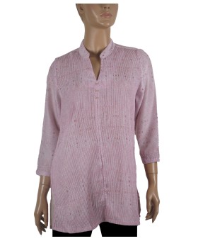 Casual Kurti - Pink Pintuck
