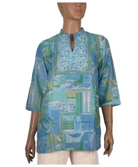 Casual Shirt - Blue Abstract