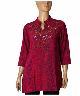 Antique Silk Kurti - Royal Paisley