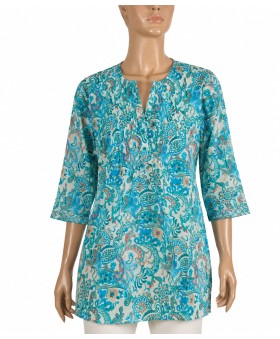Casual Shirt - Persian Blue Garden
