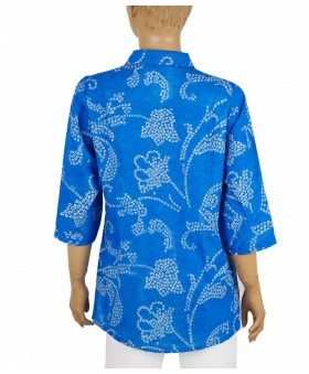 Casual Shirt - Royal Blue Shibori
