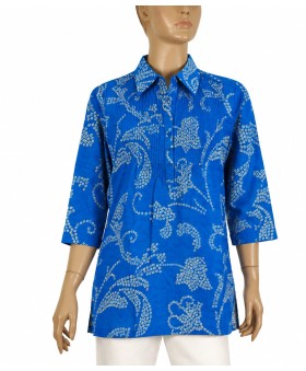 Casual Shirt - Royal Blue Shibori