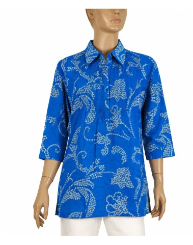 Casual Shirt - Royal Blue Shibori