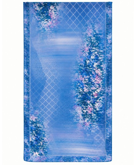 Crepe Silk  Scarf - Abstract Ocean