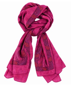 Crepe Silk  Scarf - Persian Rose
