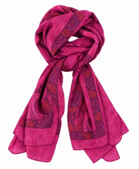 Crepe Silk  Scarf - Persian Rose