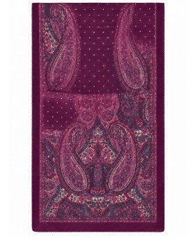 Crepe Silk Scarf - Purple Heritage Paisley