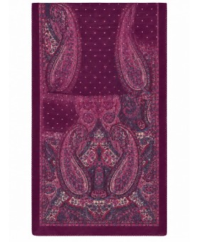 Crepe Silk Scarf - Purple Heritage Paisley