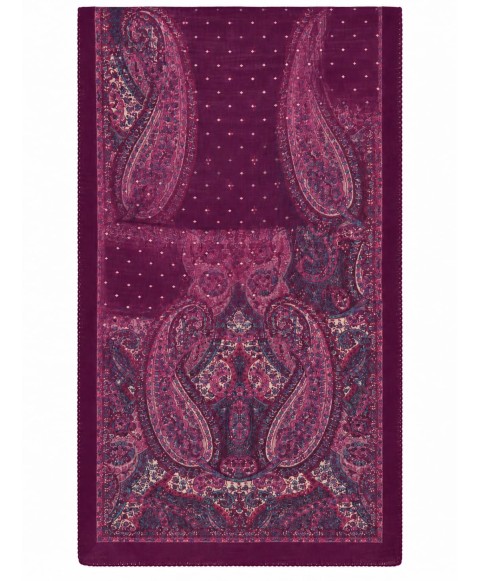 Crepe Silk Scarf - Purple Heritage Paisley Crepe Silk Scarf - Purple Heritage Paisley