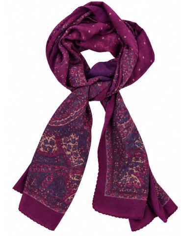 Crepe Silk Scarf - Purple Heritage Paisley Crepe Silk Scarf - Purple Heritage Paisley