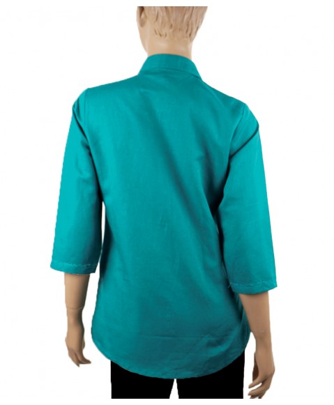 Casual Shirt - Green Embroidered