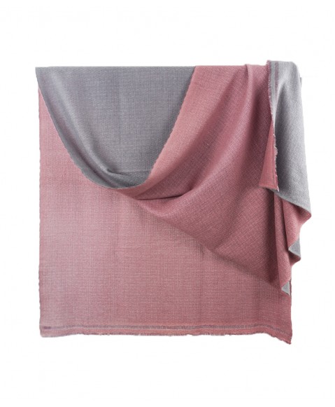 Pink and Grey Pashmina Reversable Stole