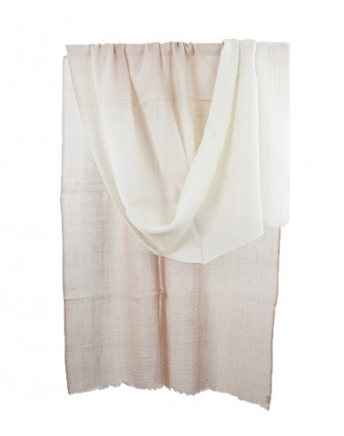 Shaded Ombre Stole - Beige to Off White