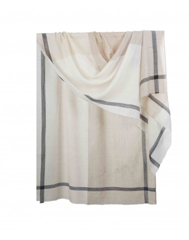 Plain Stole - Beige and Off White