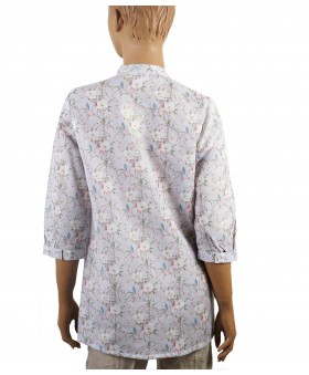 Casual Kurti - White Floral