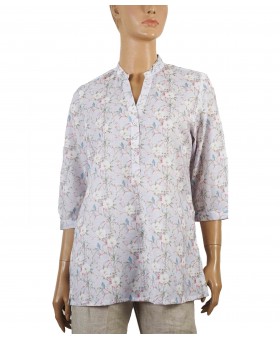 Casual Kurti - White Floral