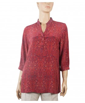 Short Silk Shirt - Little Flowers