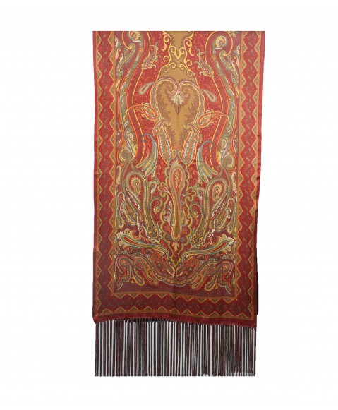 Red Paisley Tassle Stole