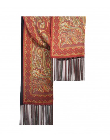 Red Paisley Tassle Stole