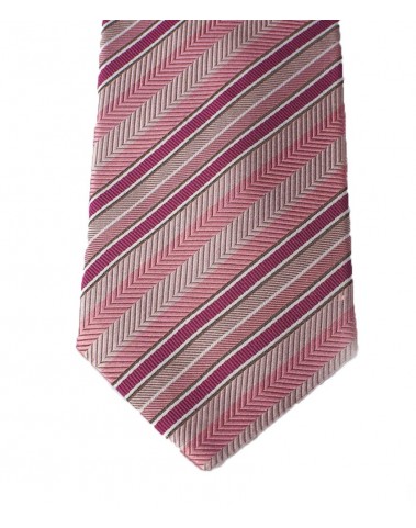 Woven Tie - Pink Stripe 