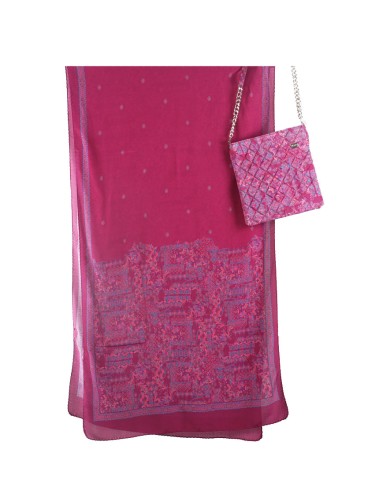 Scarf Set - Pink And Blue Abstract