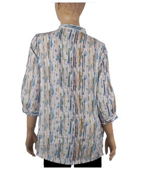 Casual Shirt - Green And Blue Stripes