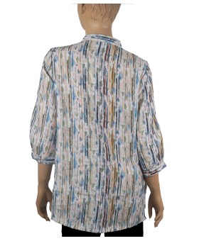 Casual Shirt - Green And Blue Stripes