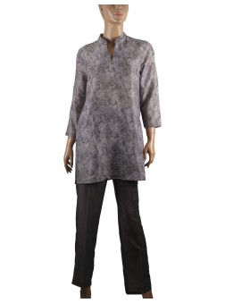 Cotton Co-ord Set - Grey Paisley