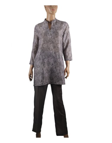 Cotton Co-ord Set - Grey Paisley