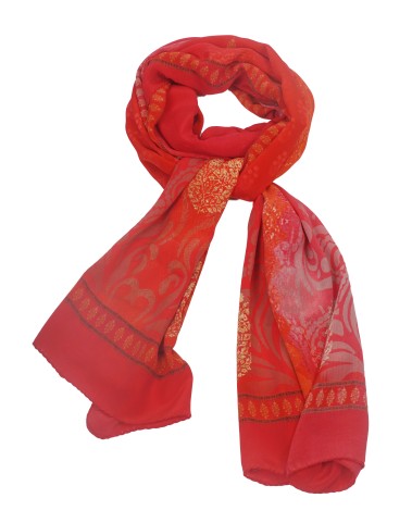 Crepe Silk Scarf - Red Scarf