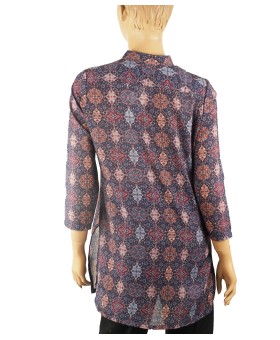 Casual Kurti - Blue Embroidery   