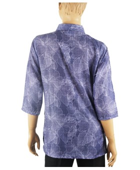 Casual Kurti -  Purple Yolk Pintuck