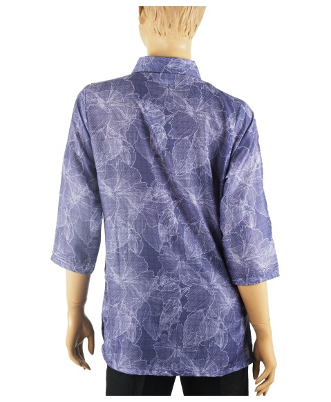 Casual Kurti -  Purple Yolk Pintuck