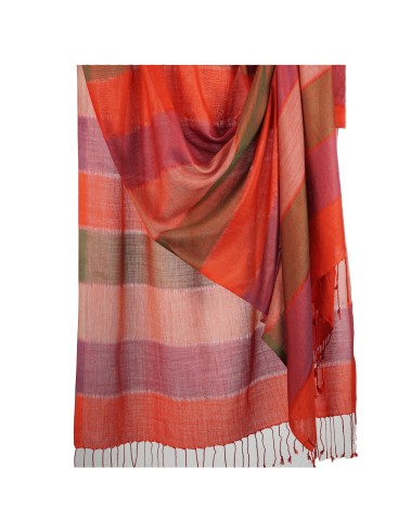 Missing Stripe Stole - Shades of Dark Orange