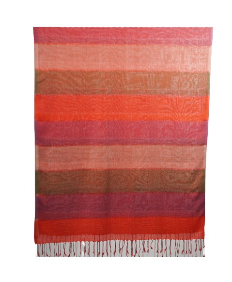 Missing Stripe Stole - Shades of Dark Orange