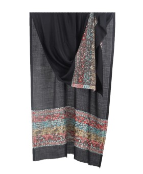 Plain Stole - Pretty Black Paisley
