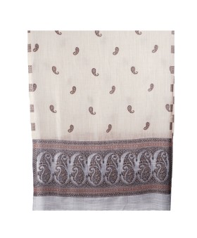 Plain Stole - Grey Paisley