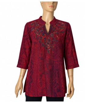 Antique Silk Kurti - Royal Paisley
