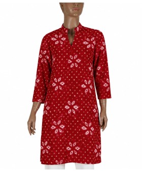 Tunic - Red Bandhani
