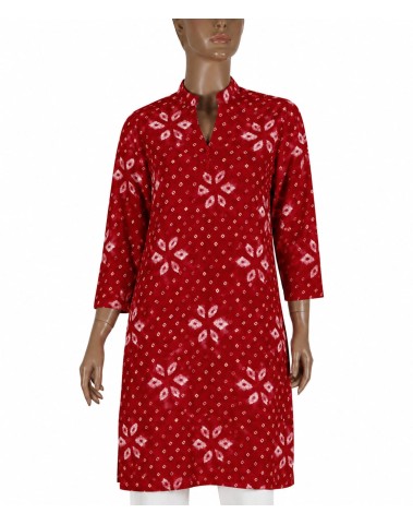 Tunic - Red Bandhani Tunic - Red Bandhani