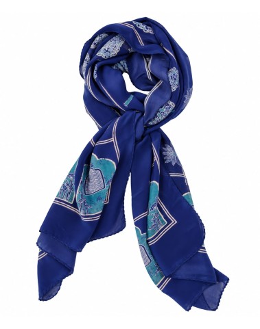 Crepe Silk  Scarf - Mughal Garden