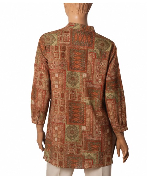 Long Silk Shirt - Persian Mosaic
