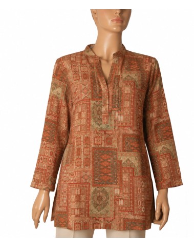 Long Silk Shirt - Persian Mosaic
