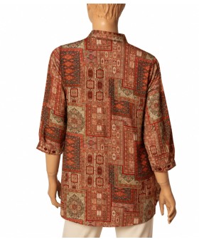 Short Silk Shirt - Persian Mosaic