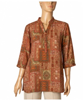 Short Silk Shirt - Persian Mosaic