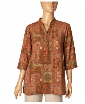 Short Silk Shirt - Persian Mosaic